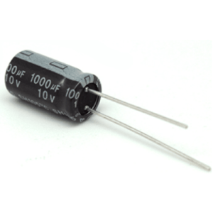 capacitor electrolítico de aluminio, radial de 1000 µfd, 10 v