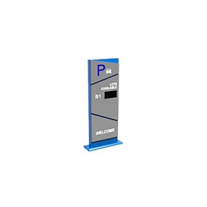pantalla principal de guía de estacionamiento / 1 módulo / mensaje de bienvenida / uso con aplicación de guía de estacionamiento