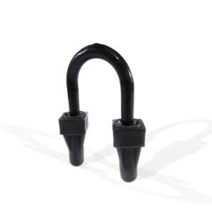 abrazadera u de pata larga con recubrimiento de pvc para tubo de 3/4" (19 mm).