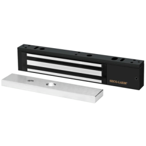 chapa magnética 600 lbs / led de estatus / color negro / libre de magnetismo residual / sensor de adherencia / diseño elegante