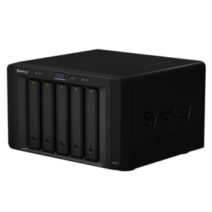 unidad de expansión synology dx517 | 5 bahías sata hdd/ssd 3.5" y 2.5" | puerto esata | diseño hot swap | compatible con ds1517+ y ds1817+.