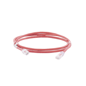 cable de parcheo utp categoría 6, con plug modular en cada extremo 2 m. rojo