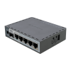 router hex s / 5 puertos gigabit ethernet / 1 puerto sfp 2.5g / dual core arm / 512 mb ram / routeros v7 / poe in y poe out / montaje en pared