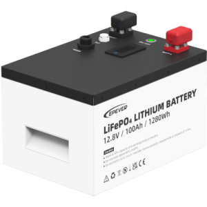 batería de litio lifepo4 12.8vcc, 100ah, 1.28kwh, pantalla lcd para monitoreo local, carcasa metálica