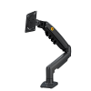 brazo ajustable para monitor ergonómico / compatible con monitores de 17" 30" / capacidad de peso hasta 9 kg / rotación 360° / inclinación +85° a 30° / giro 180° / ajuste de resorte de gas / color gris