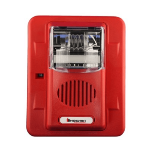 sirena estrobo, 12 vcd, multi candela 15 hasta 110 cd, montaje en pared, color rojo, serie hec3 (0500 05980) hochiki