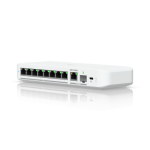 usw flex 2.5g switch de 8 puertos 2.5gbe, con un puerto de enlace ascendente combinado rj45/sfp+ de 10 gbe, incluye adaptador ca/cc