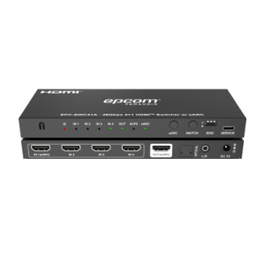 switch hdmi 4x1 | 8k@60hz 4:2:0 | 48 gbps | arc/earc | extracción de audio | gestión edid | control cec