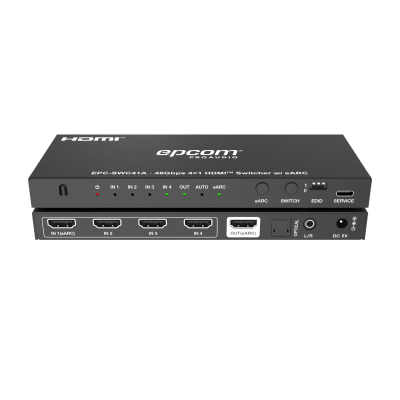 switch hdmi 4x1 | 8k@60hz 4:2:0 | 48 gbps | arc/earc | extracción de audio | gestión edid | control cec switch hdmi 4x1 | 8k@60hz 4:2:0 | 48 gbps | arc/earc | extracción de audio | gestión edid | control cec