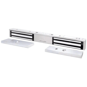 chapa magnética doble 600 lbs por lado / led de estado / libre de magnetismo residual / sensor de adherencia / ul