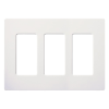 tapa color blanco para interruptor o dimmer lutron, 3 gang, limpio y moderno