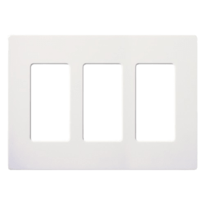 tapa color blanco para interruptor o dimmer lutron, 3 gang, limpio y moderno