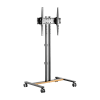 soporte móvil para pantalla | compatibilidad vesa 200x200 hasta 600x400 / ruedas con frenos / ajuste de altura y Ángulo / soporte para tv de hasta 55 pulgadas / capacidad de peso 35 kg