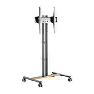 soporte móvil para pantalla | compatibilidad vesa 200x200 hasta 600x400 / ruedas con frenos / ajuste de altura y Ángulo / soporte para tv de hasta 55 pulgadas / capacidad de peso 35 kg
