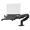 soporte para monitor o laptop con resorte de gas / compatibilidad de 17 a 30 pulgadas en monitores y 10 a 17 pulgadas en laptops / ajuste flexibles / compatible con vesa 100x75 / capacidad de carga de 9 kg / estructura robusta