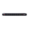 pdu básico para distribución de energía con supresor de picos, con 12 tomas nema 5 15r traseras, 1ur, 15 amp, 120 vca, 1800 joules de protección