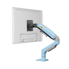 brazo ajustable para monitor ergonómico / compatible con monitores de 17" 30" / capacidad de peso hasta 9 kg / rotación 360° / inclinación +85° a 30° / giro 180° / ajuste de resorte de gas / color azul