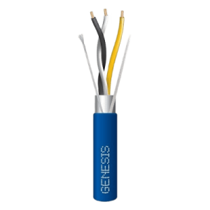 bobina de 305 metros / cable 3 x 22 awg / color azul / blindado / plenum / 1 par trenzado para aplicaciones de transmisión de datos a alta velocidad para automatización, eia 485, bacnet y otros sistemas de comunicación