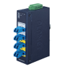 switch industrial bypass de fibra optica monomodo con conector lc de 2 canales