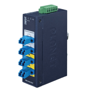 switch industrial bypass de fibra optica monomodo con conector lc de 2 canales