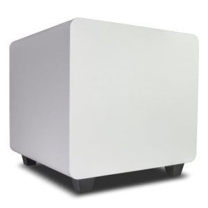 subwoofer activo de 12in | diseño down firing | 500w rms | recinto sellado | acabado blanco