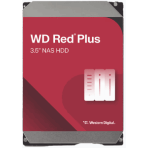 disco duro nas wd red plus / tecnología cmr / capacidad 4tb / sata 6 gb/s / 7200 rpm / nasware 3.0 / 180tb año workload / 1m horas mtbf / 3 años garantía