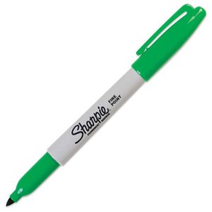marcador sanford 30004 sharpie fino verde permanente c/12