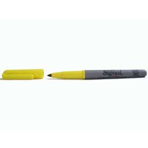 marcador signal 30005 permanente fino amarillo c/12