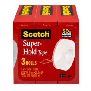 cinta scotch 3m super adhesiva 0.19 x 25.4 mts c/3 piezas