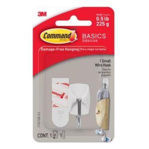gancho 3m básico command 1 wire pequeño color blanco