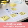 notas 3m post it 653 1.5x2" amarillo paquete 100 hojas c/12