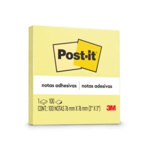 notas 3m post it 654 3x3 amarillo 100hjs c/12