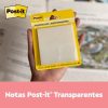 notas adhesivas 3m post it 2.8x2.8" transparente 1 block c/36 hojas blister