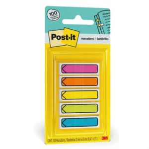banderitas 3m post it 684 arr2 flecha neón 12mmx43mm 5 blocks c/20 banderitas