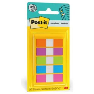 banderitas 3m post it 683 5cb autoadheribles neón 12mmx43mm 5 blocks c/20 banderitas