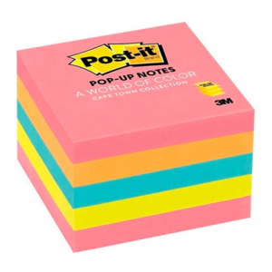 notas adhesivas 3m post it pop up color capetown 3x3in c/5 100 /500 hjs