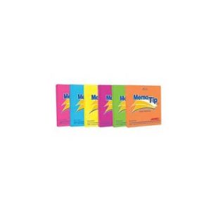 notas adhesivas janel memo tip neon 3x3 100h c/6 piezas