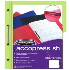 carpeta acco press mc tamaño carta color verde claro c/10