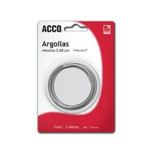 argollas acco 2" blister c/3