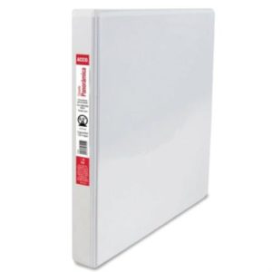 carpeta acco brillante 1/2 aro o carta color blanco