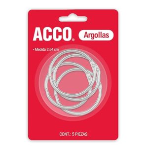 argollas acco 1 blister 5pzs