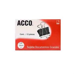 sujeta documentos acco 5435 grande c/12 sujetadores