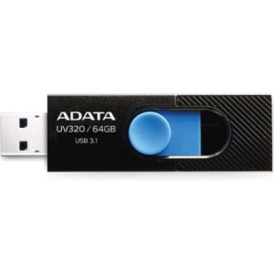 memoria usb adata flash uv320 64gb 3.1 color negro azul