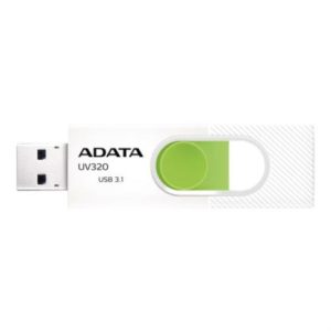 memoria usb adata uv320 128gb blanco/verde 3.1
