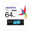 memoria usb adata 64 gb uv220 2.0 color negro azul