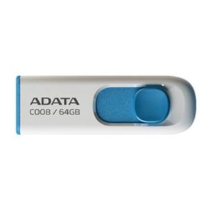 memoria usb adata c008 64gb 2.0 color blanco azul