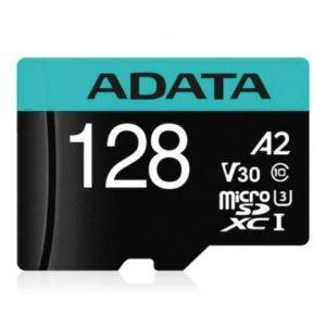 memoria micro sd adata premier pro sdhc 128 gb uhs i u3 v30s u3 a2 color negro aqua