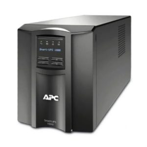 ups apc 1000va/700wa pantalla lcd 120v conexión inteligente torre de onda sinusoidal pura 8 contactos color negro