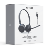 auriculares alambricos acteck con micrófono active pro hc565 negro