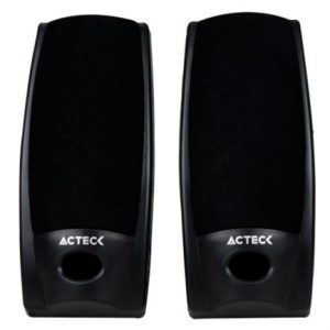 bocinas acteck aubo 014 ax 2500 estéreo canales 2.0 compactas 3.5mm color negro